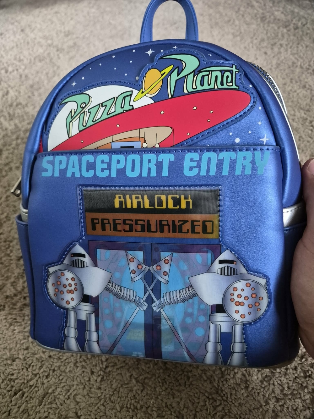 Blue 'Spaceport Entry' Mini Backpack